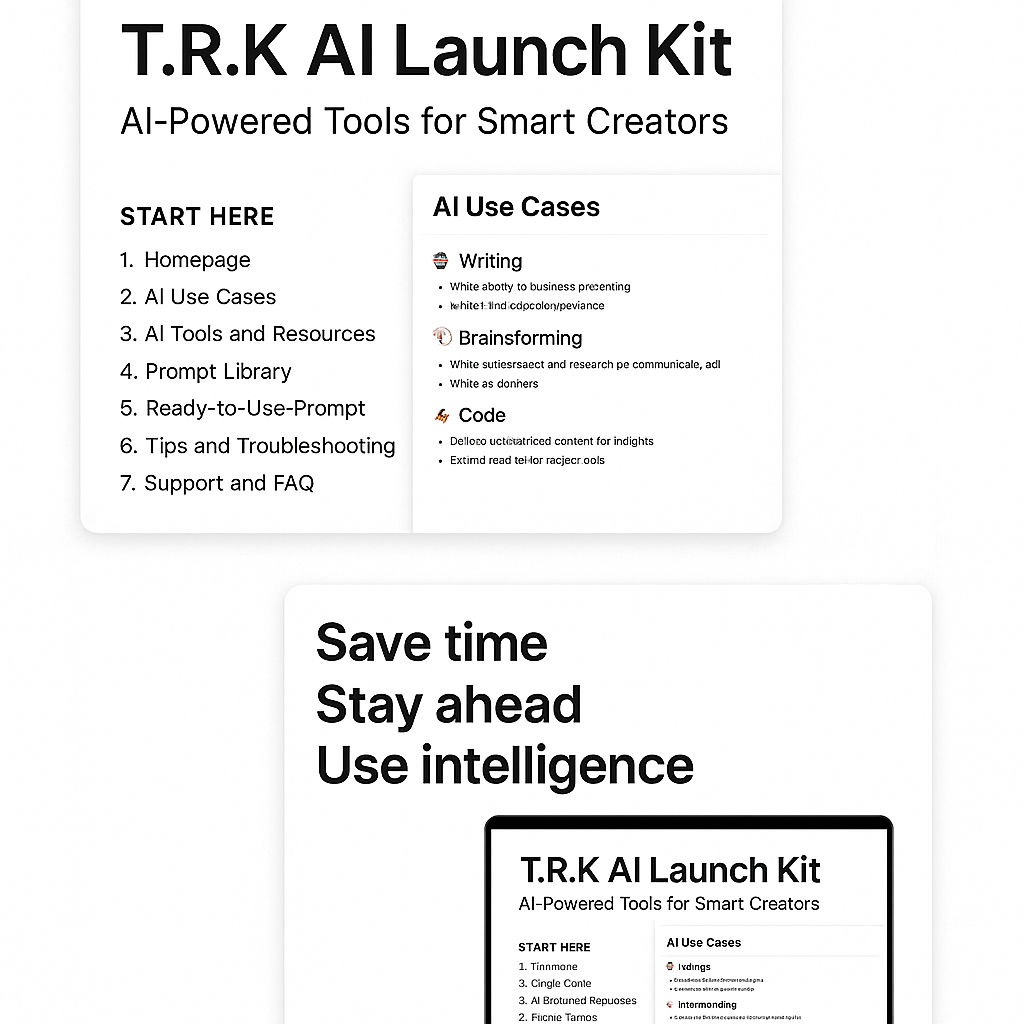T.R.K AI Launch Kit - 7 powerful AI tools. Real prompts. No fluff. media 1