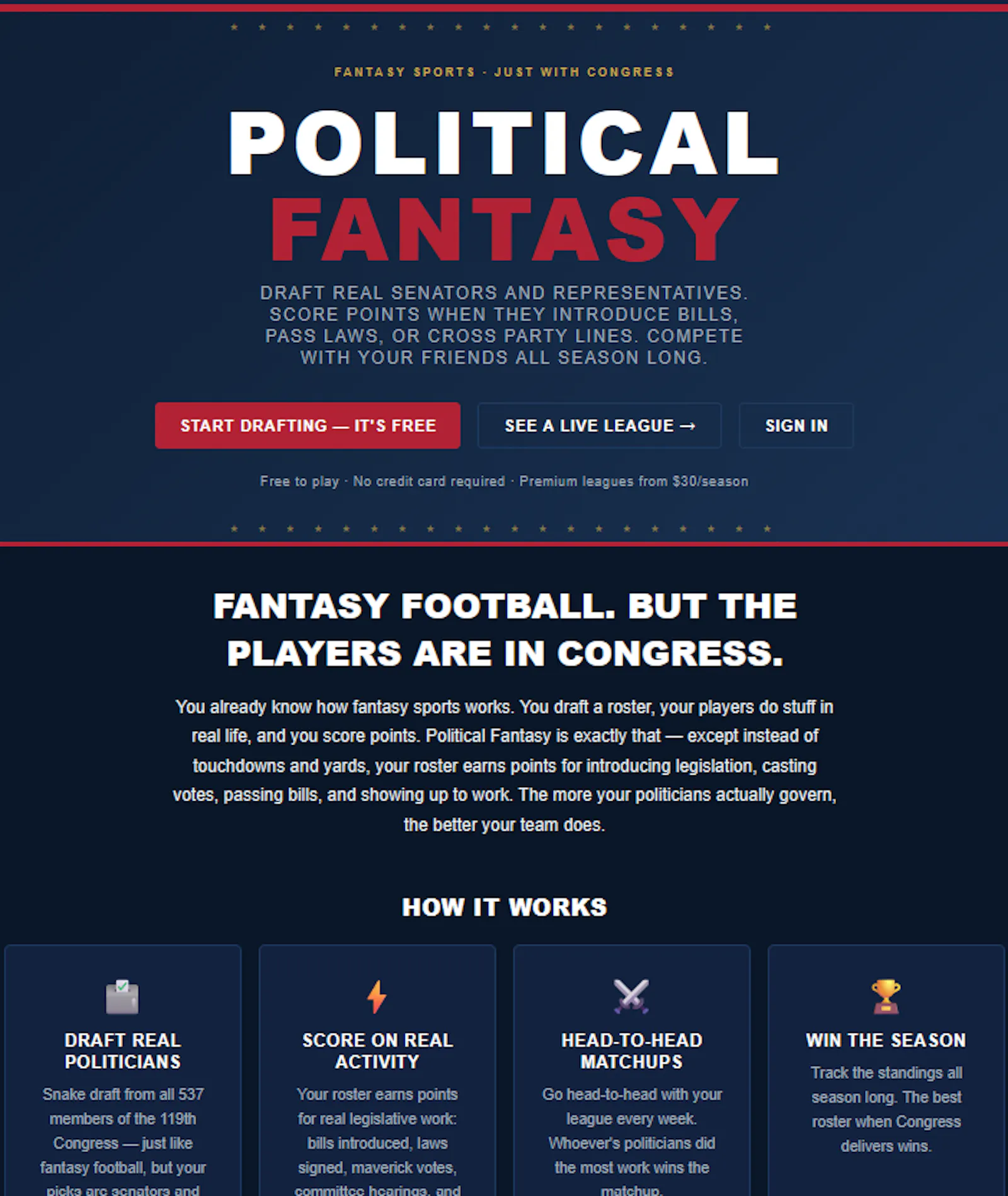 Political Fantasy — Draft Congress.  screenshot 2