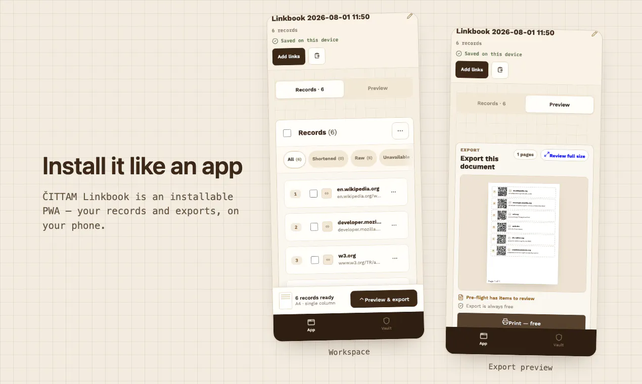 CITTAM LINKBOOK gallery image