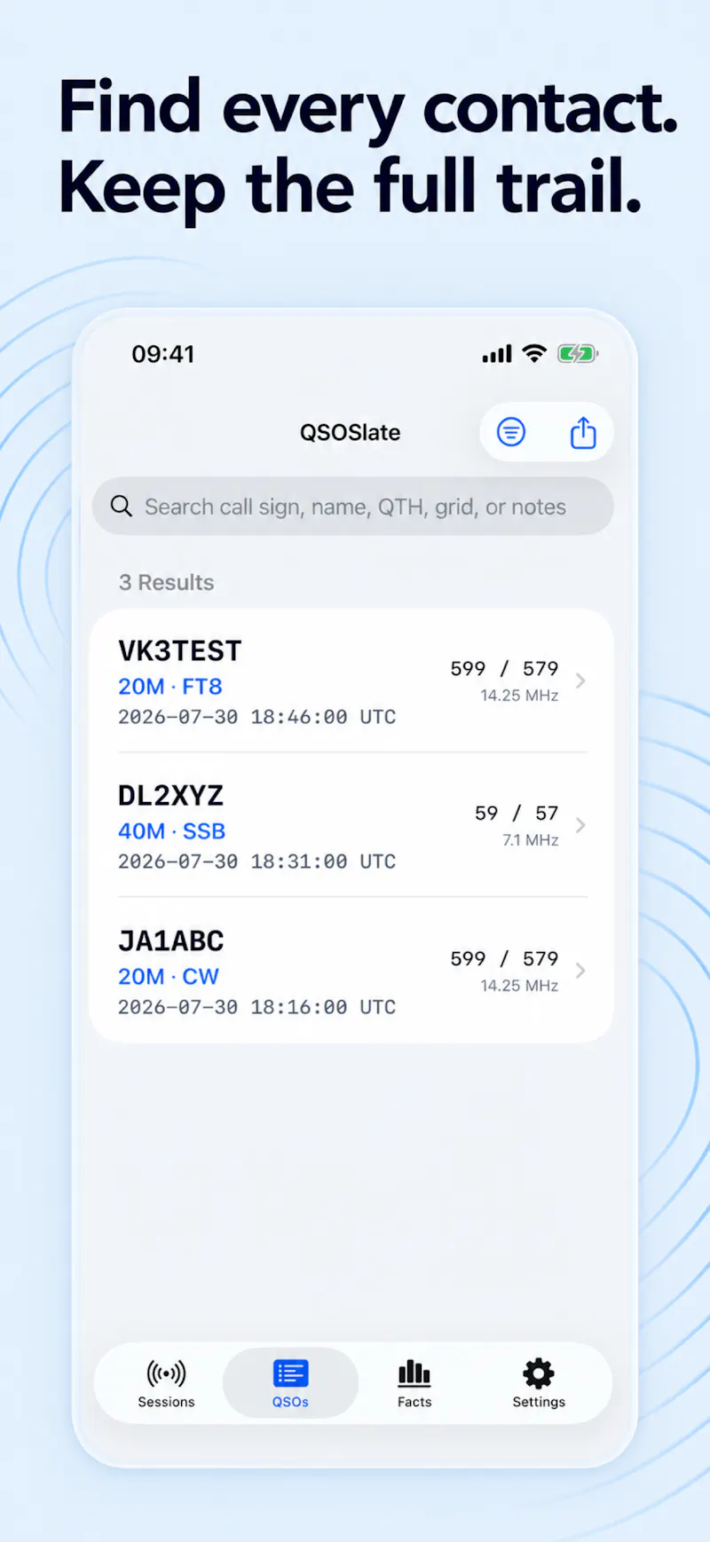 QSOSlate screenshot 2