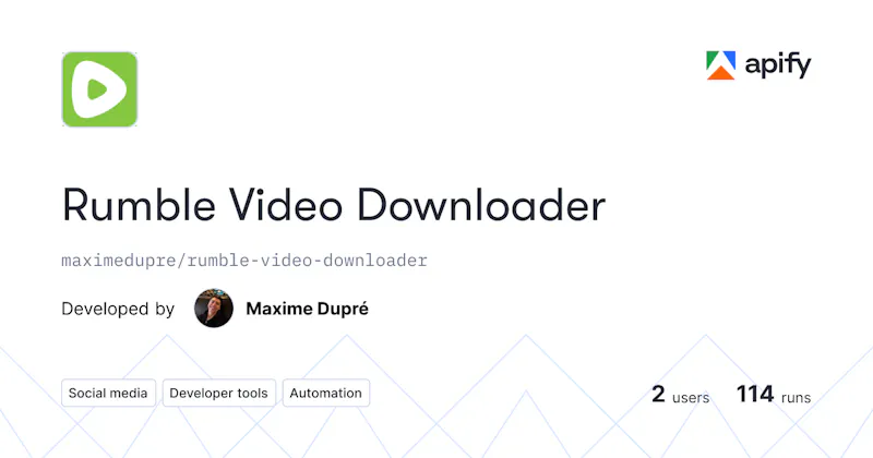Rumble Video Downloader screenshot 1