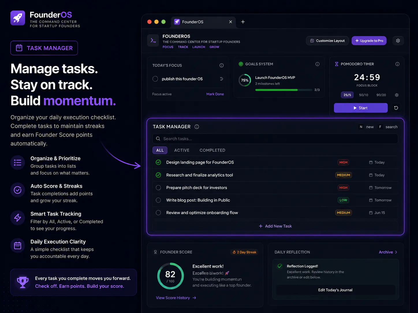 FounderOS — Command Center for Founders gallery image