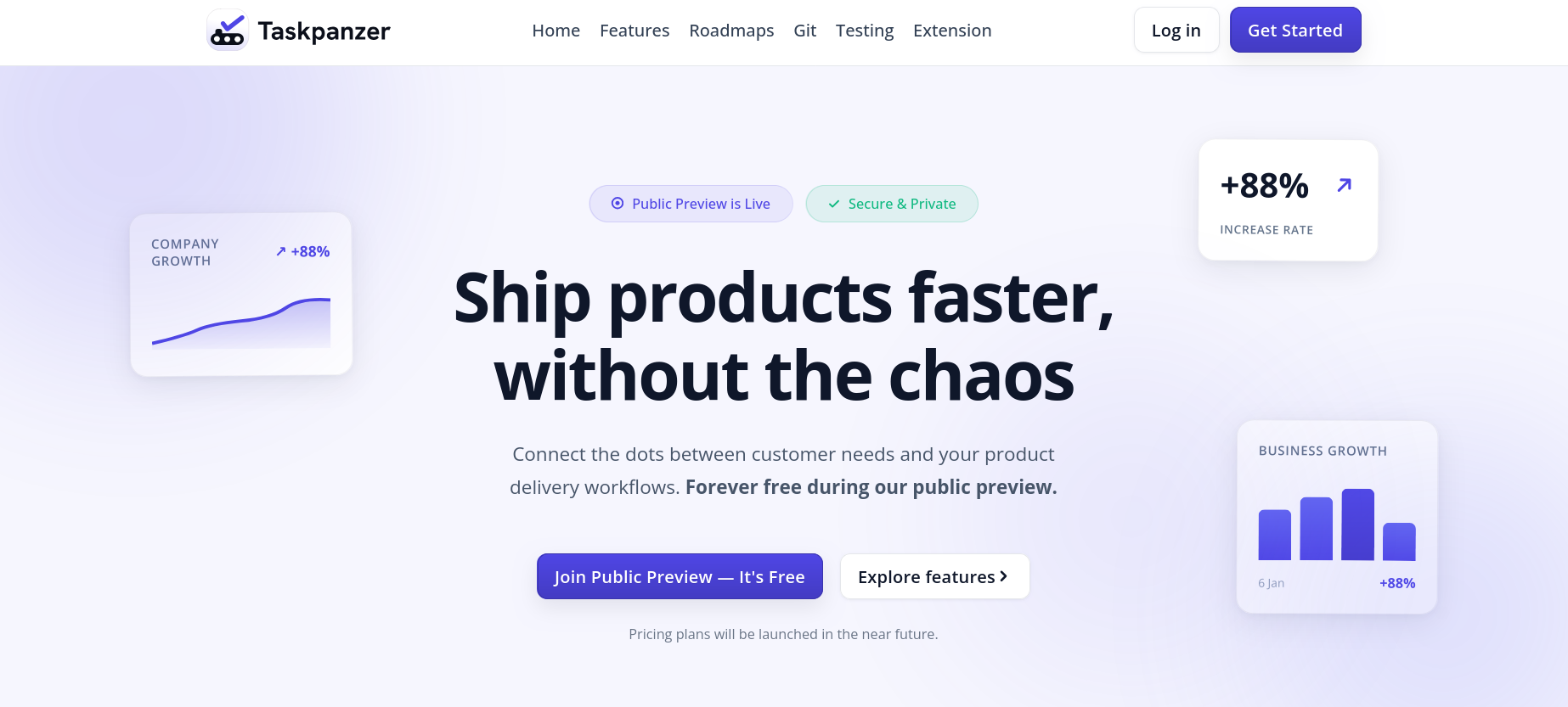TaskPanzer - Main product screenshot demonstrating key features and user interface