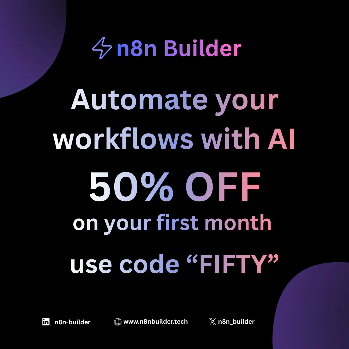 n8n Builder 제품 배너