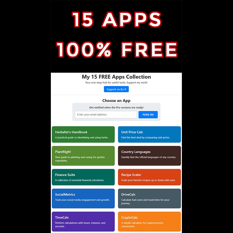 My All in one 15 FREE Apps
