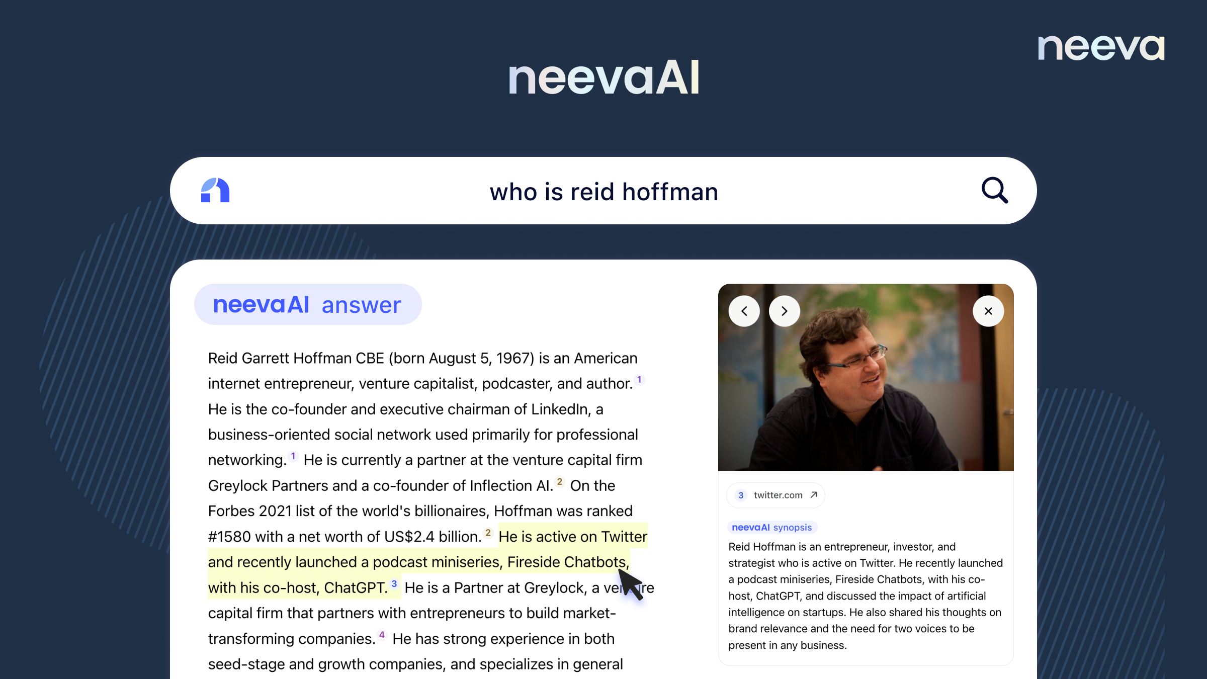 Найвай - Поиск питания AI, чтобы получить ответы, а не рекламу медиа 4