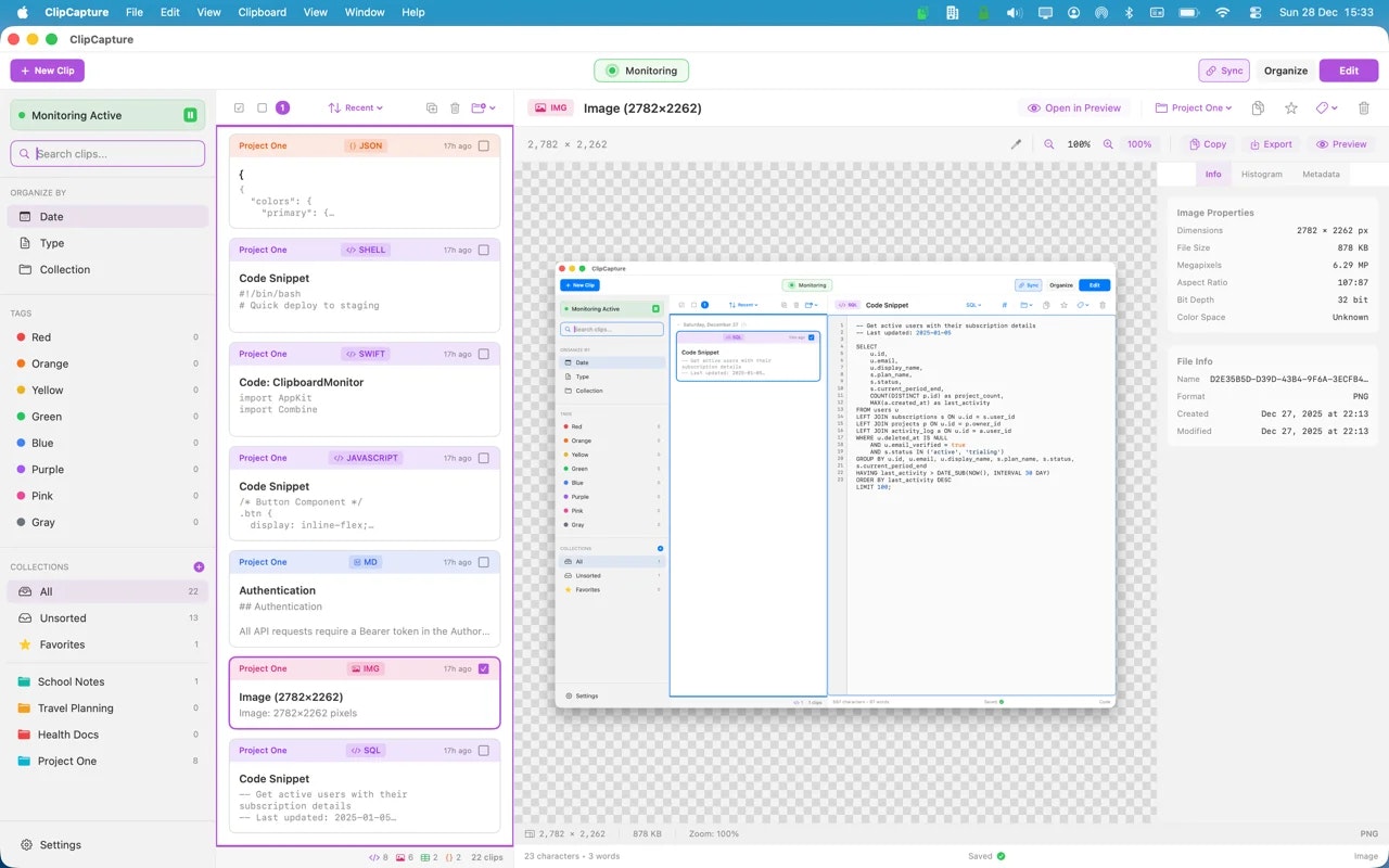 ClipCapture: Clipboard Manager - Screenshot 5 showing product features and functionality