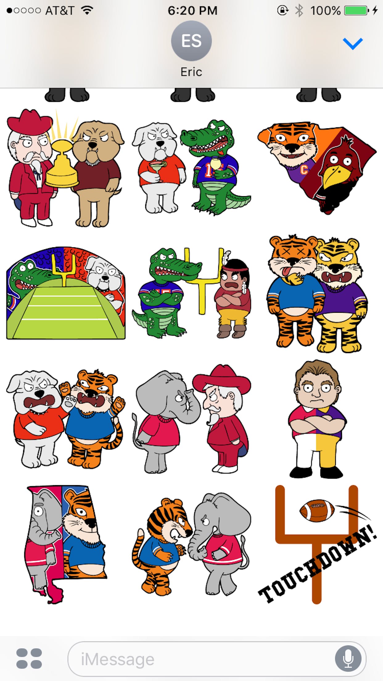 Rivalry Stickers: College Football media 1