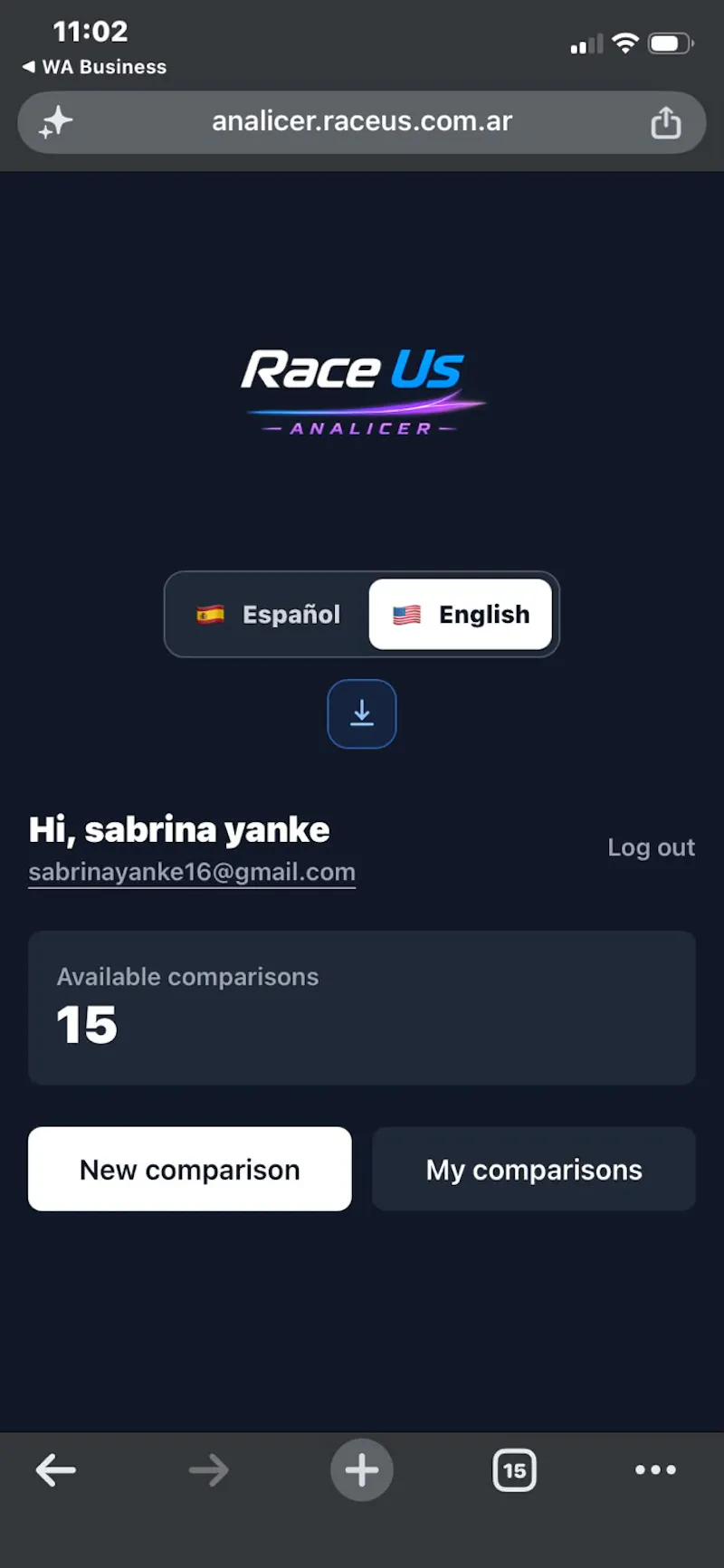 IngresarRace-US Analicer screenshot 2
