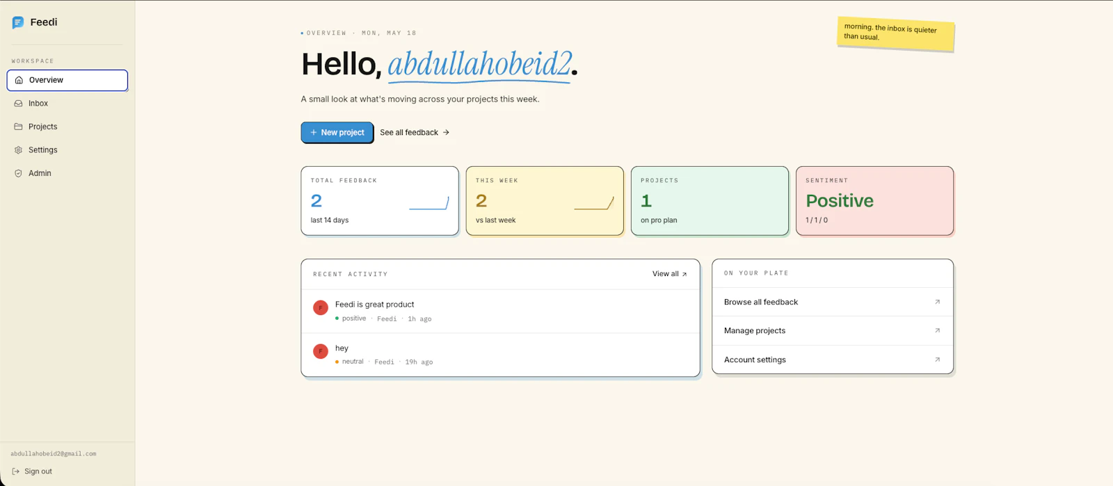 Feedi - User feedback for SaaS founders screenshot 3