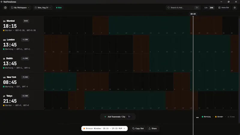 RealTimeZones screenshot 4