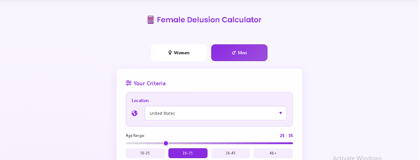 Female Delusion Calculator gallery image