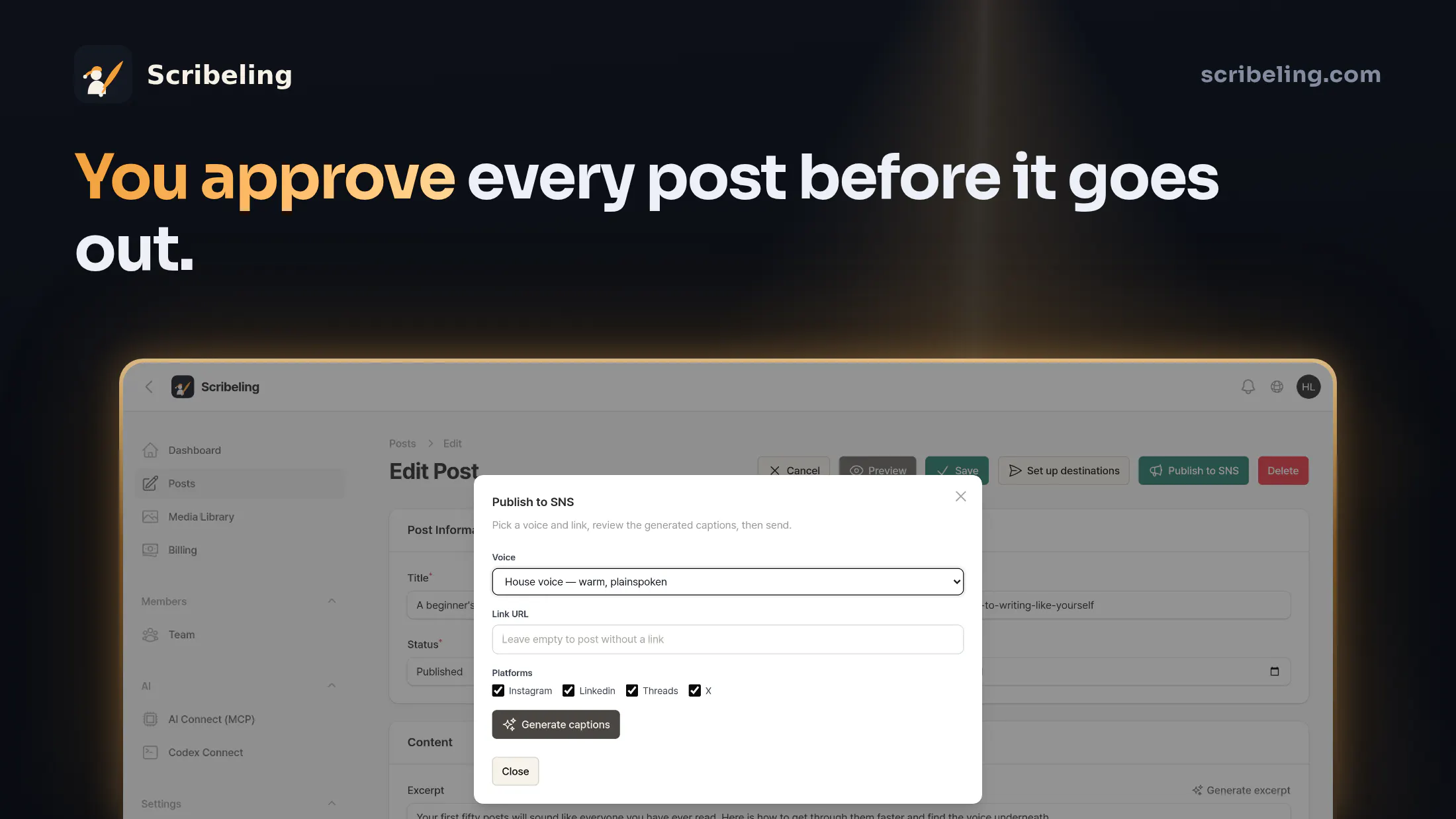 Scribeling — Your ChatGPT, Your marketer gallery image
