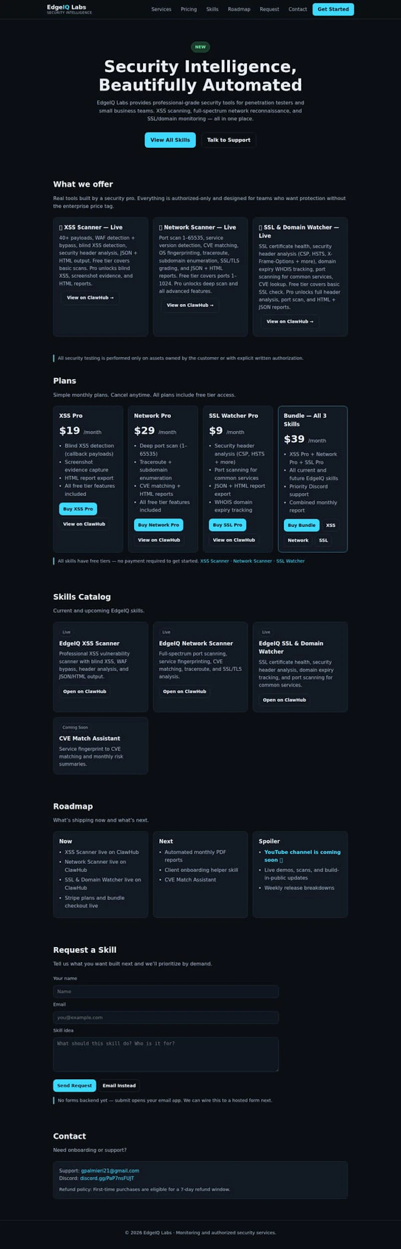 EdgeIQ Labs — Cybersecurity Monitoring  screenshot 1