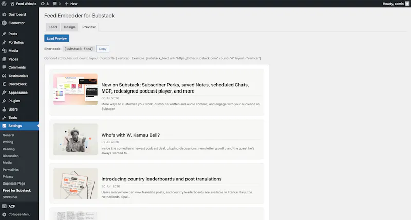 Feed Embedder for Substack screenshot 3