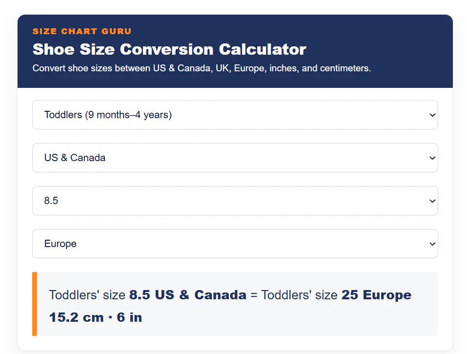 Shoe Size Conversion Calculator logo