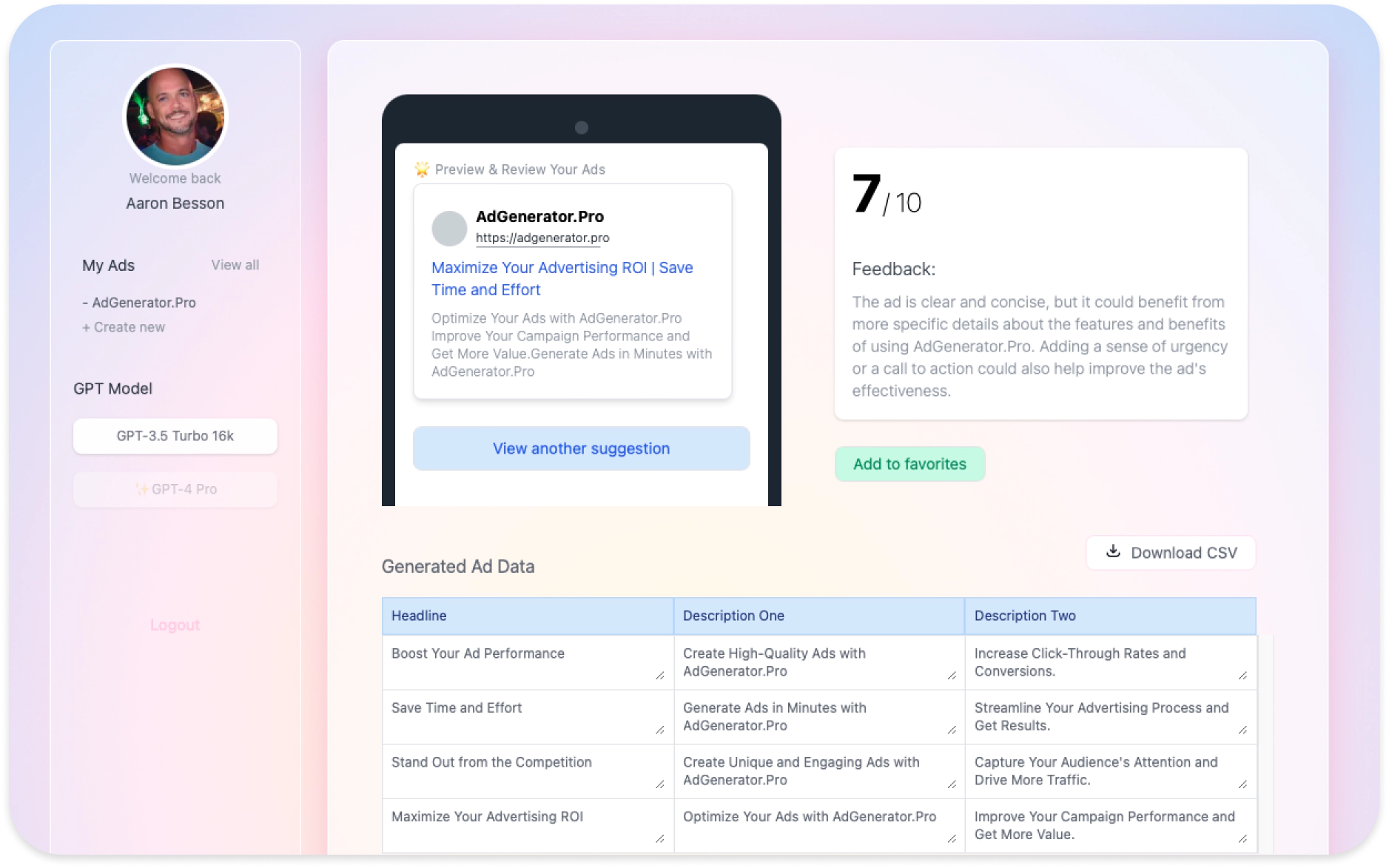 AdgeneratorPro - KI generierte Google -Suchanzeigen und Voransichten Medien 3