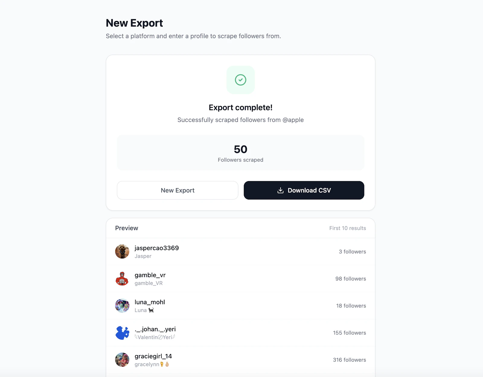 Export Company Followers to CSV screenshot 6