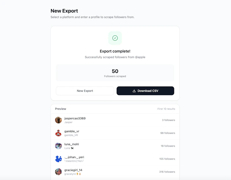 Export Company Followers to CSV screenshot 6
