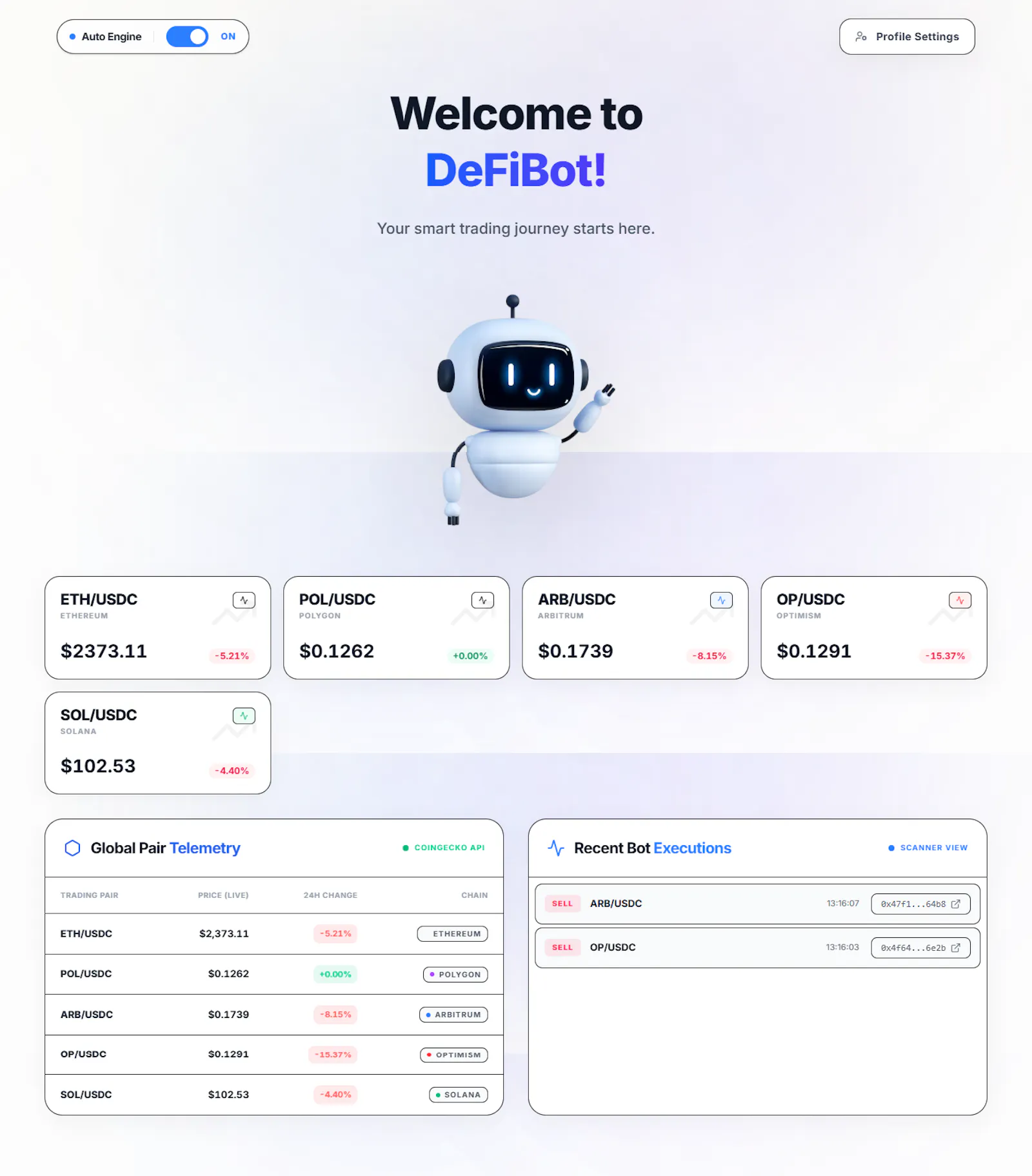 DeFi Trading Bot screenshot 1