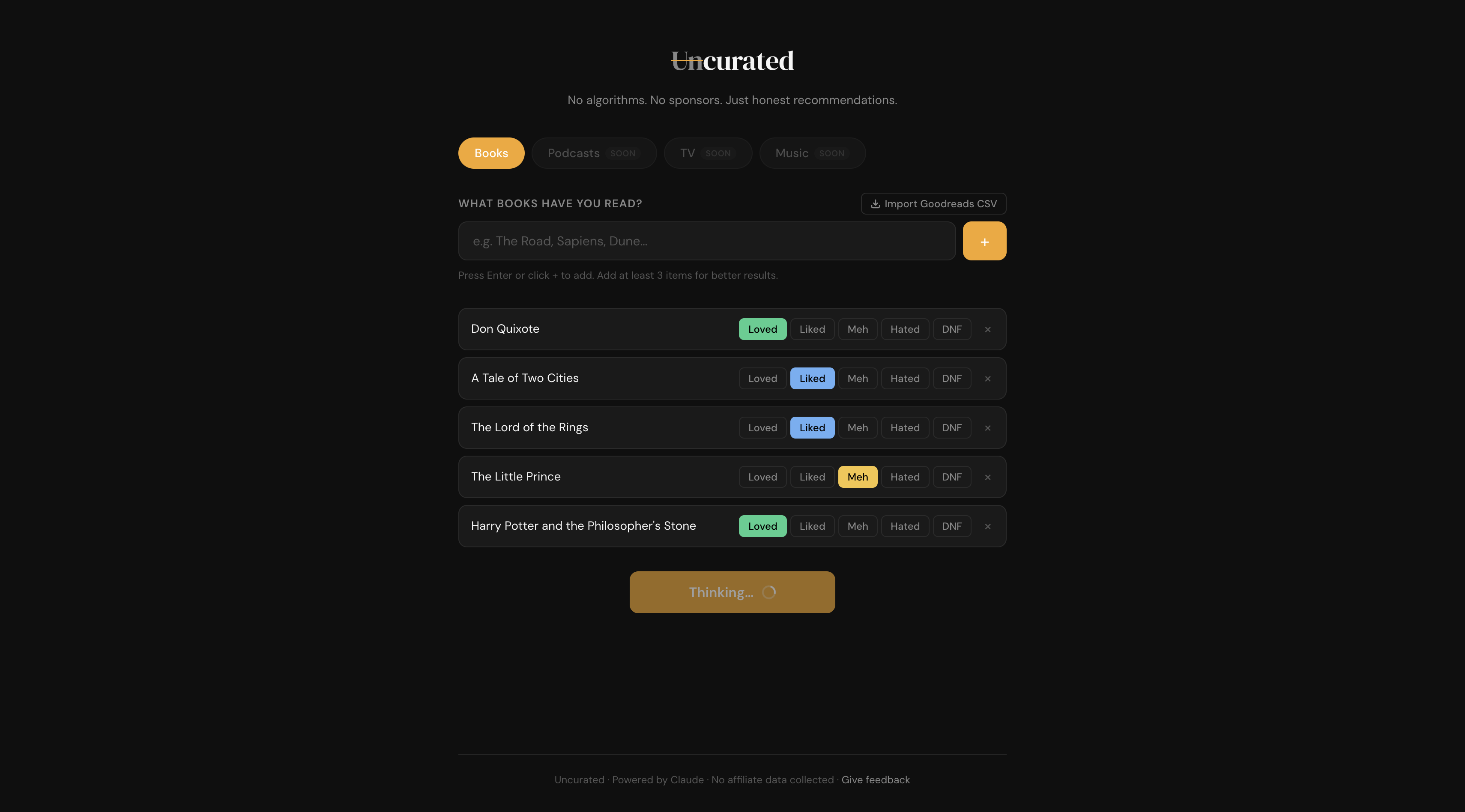 Uncurated - honest recommendations. gallery image