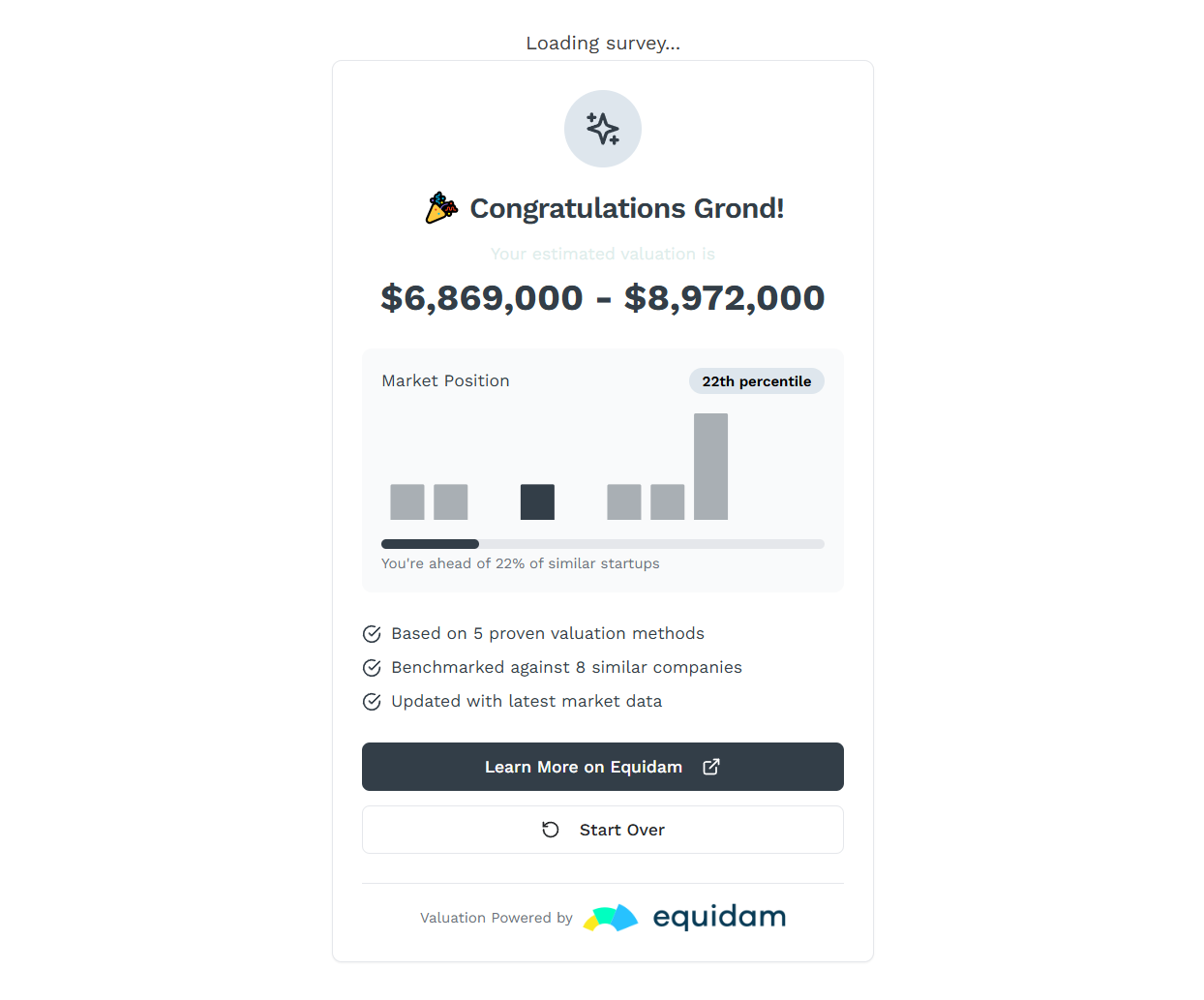 Equidam Startup 평가 위젯 및 API - 웹 사이트에서 스타트 업 평가를 통합하고 리드를 캡처하십시오 미디어 2