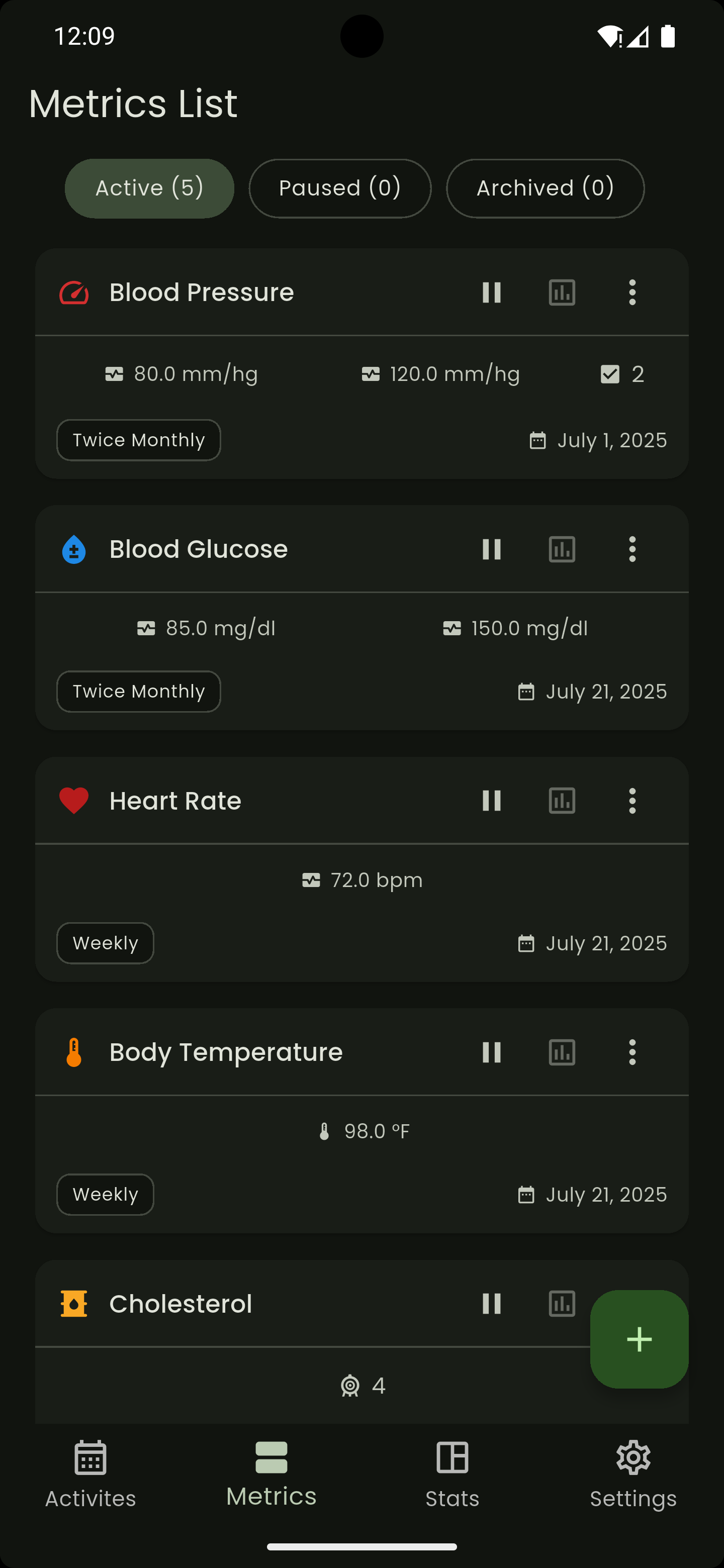 Metrix screenshot 2