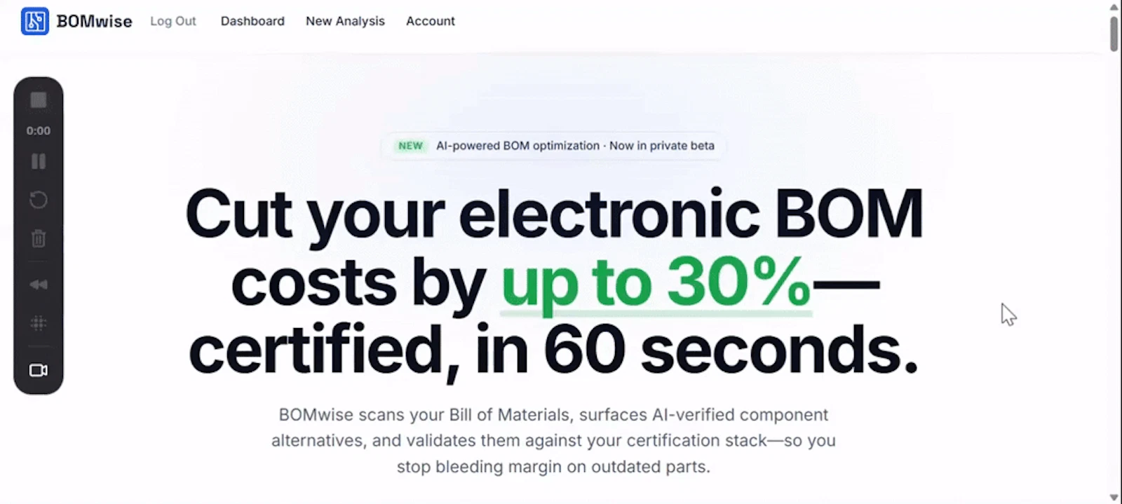 BOMwise screenshot 1 (video preview)