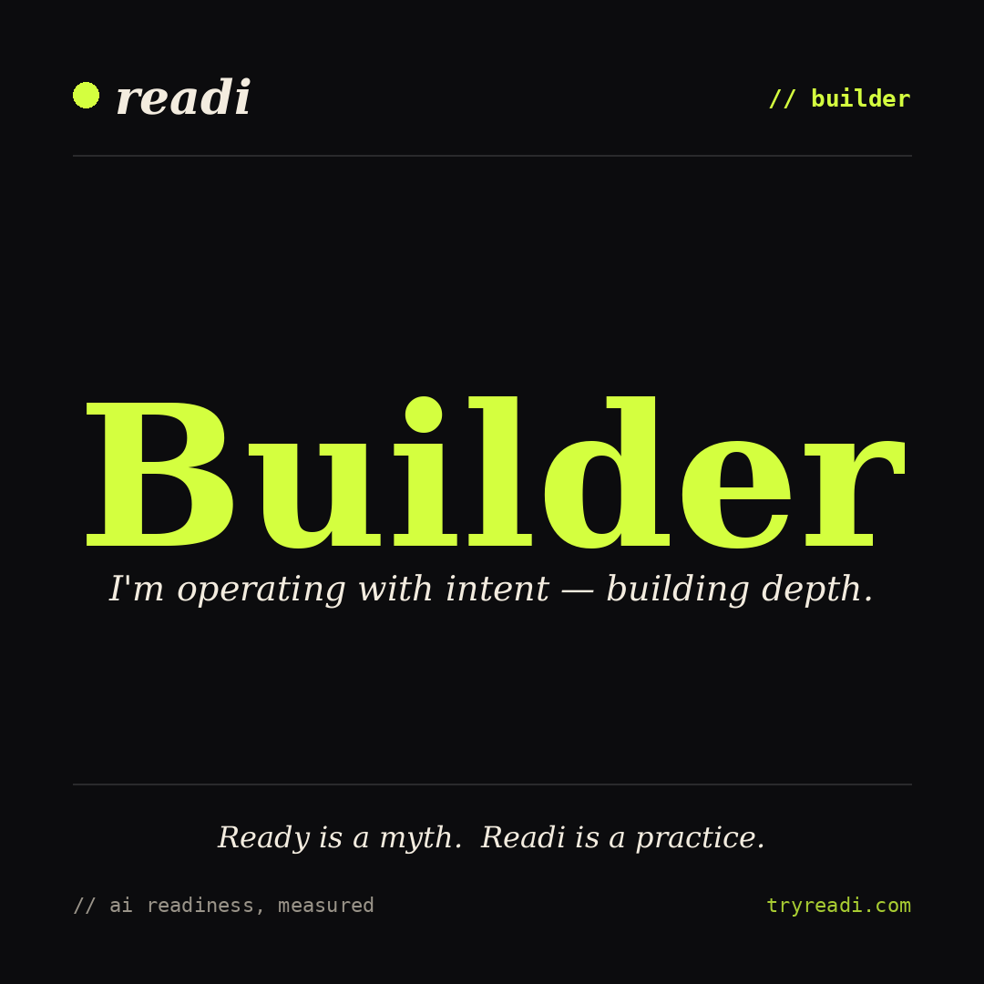"AI readiness. Measured by behavior"  gallery image