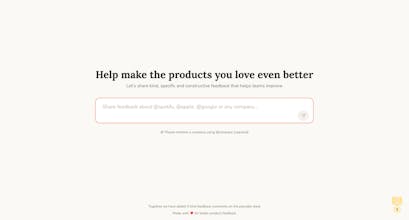 A kind non public feedback box gallery image