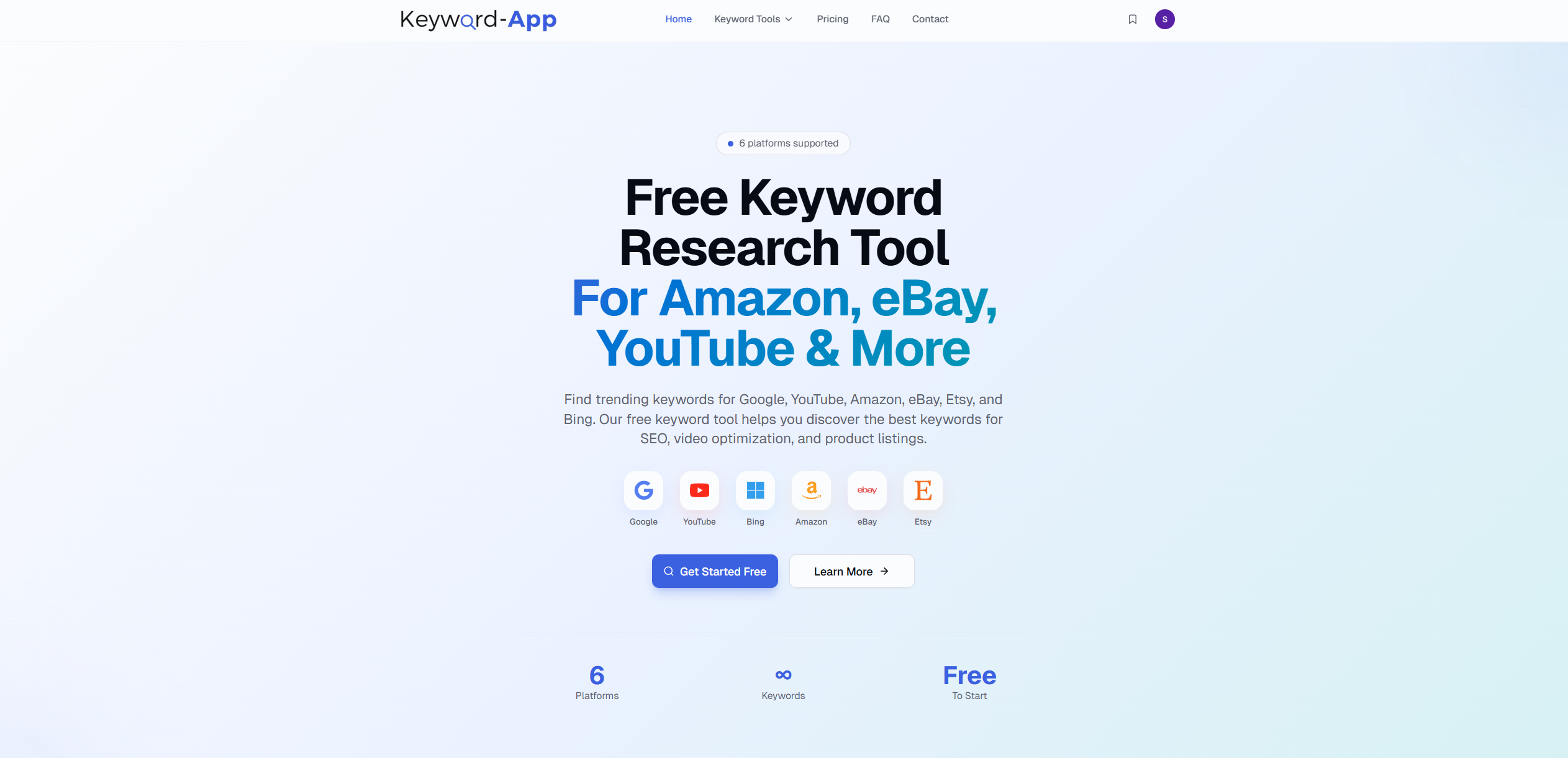 Keyword-App - Screenshot 2 showing product features and functionality