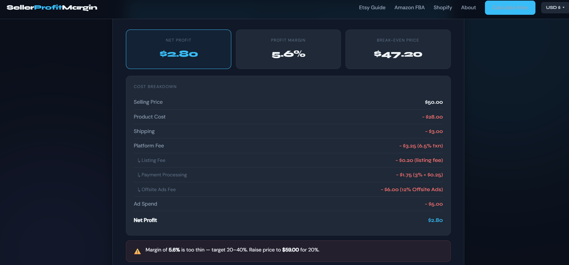 SellerProfitMargin gallery image