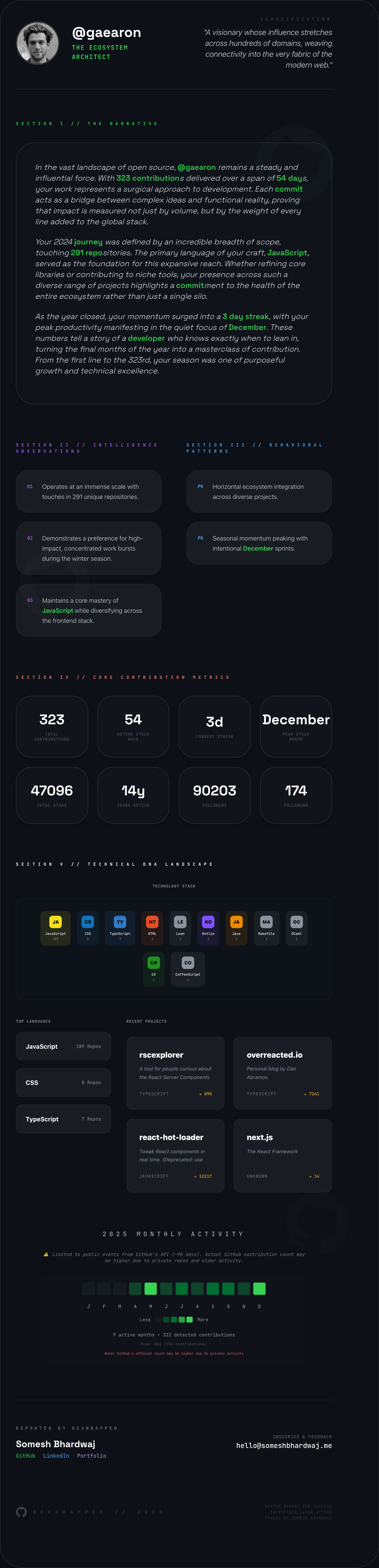 DevWrapped 2025 - Screenshot 4 showing product features and functionality