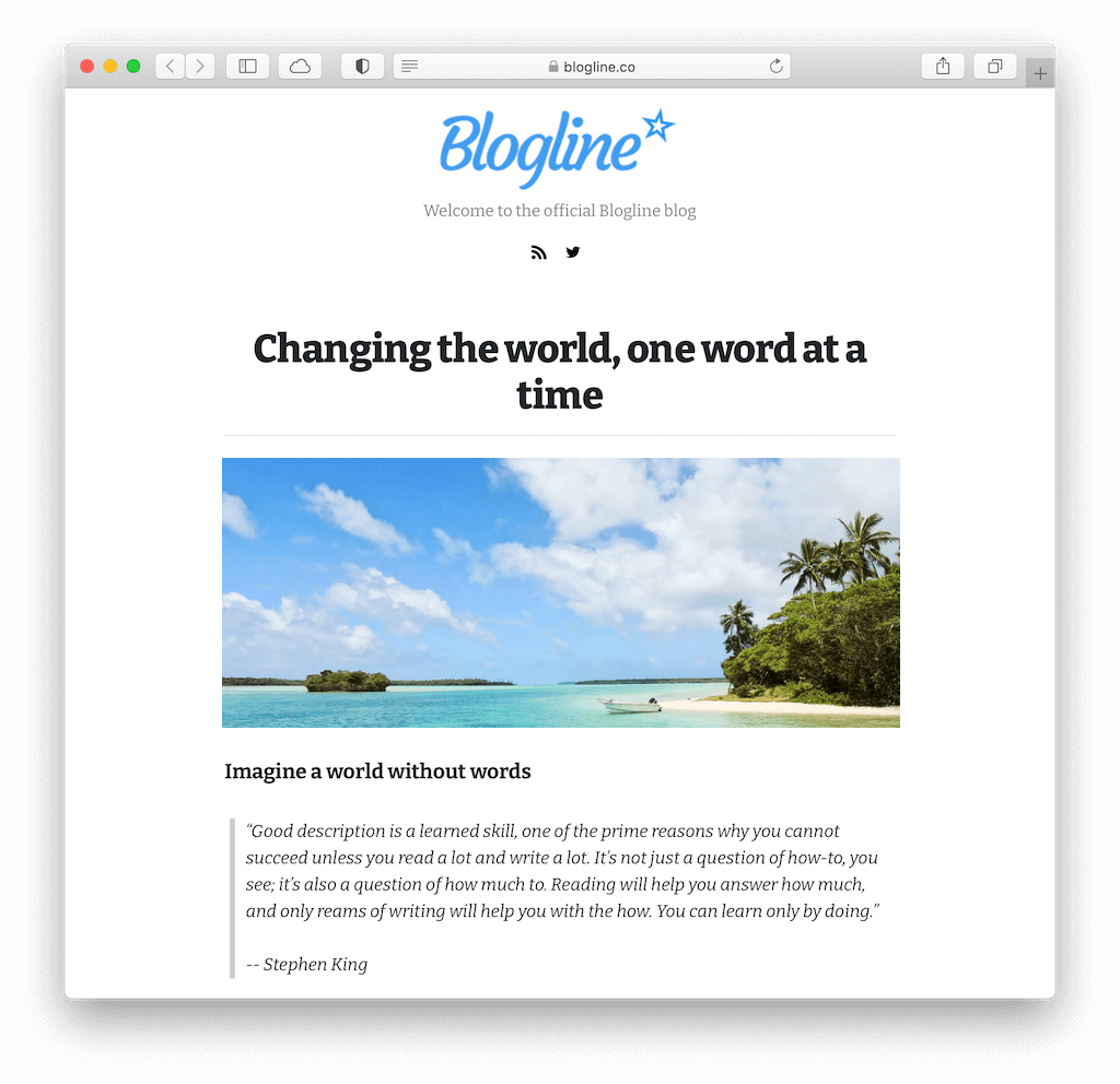 Blogline - A fast, simple blogging app with privacy in ...
