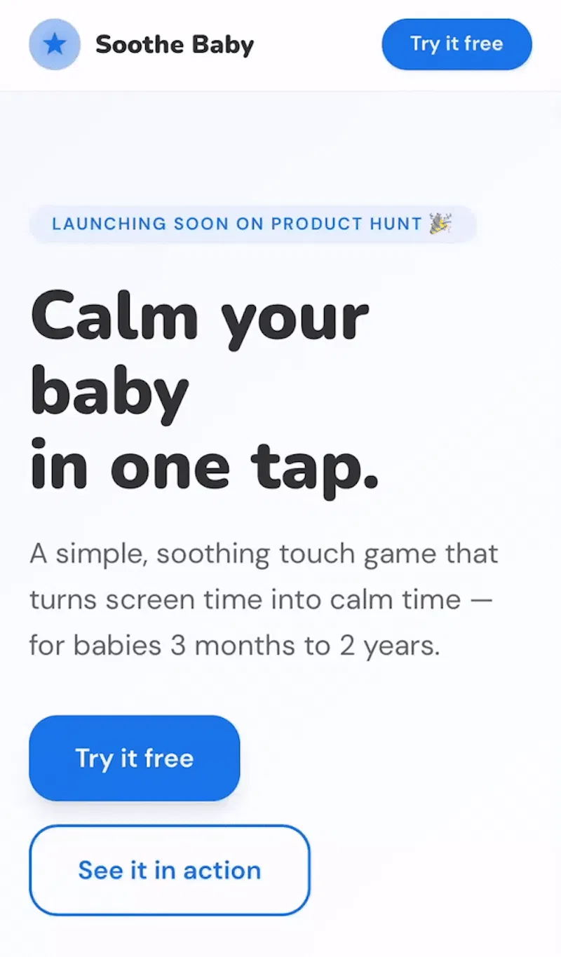 Soothe Baby screenshot 1 (video preview)