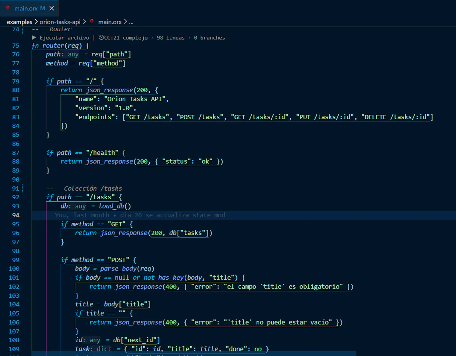 Orion Language screenshot 4