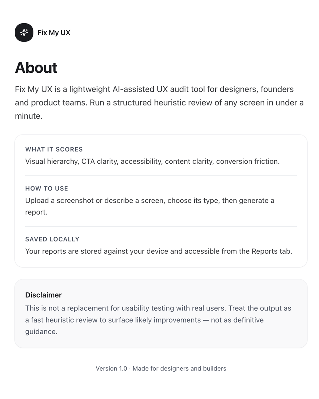 Fix My UX gallery image