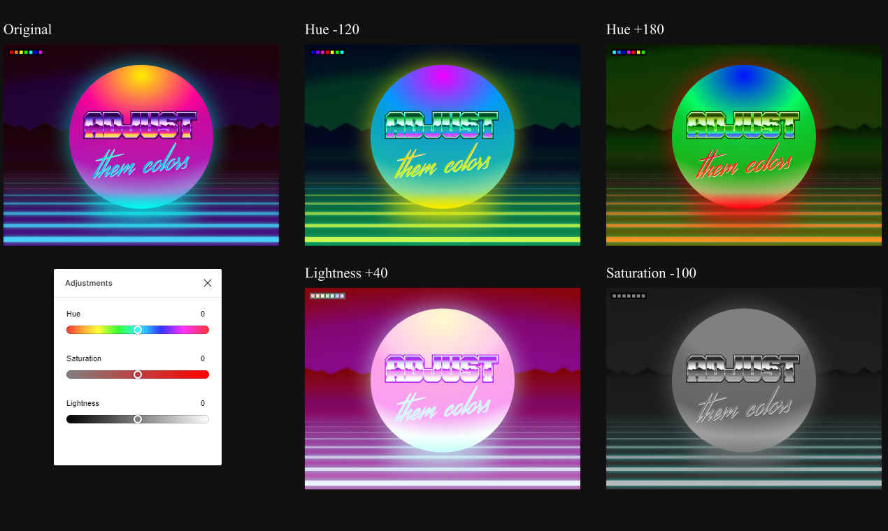 Adjustments gallery image