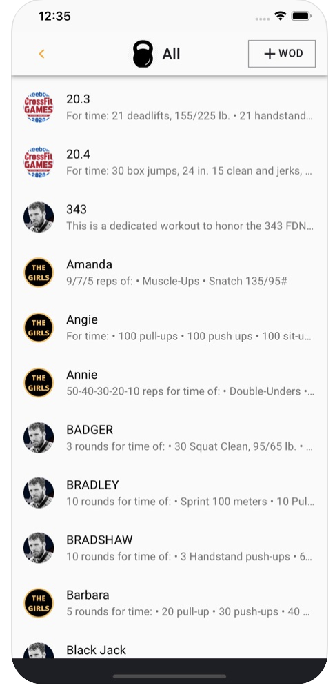 WOD Insight: Apple Watch CrossFit app gallery image