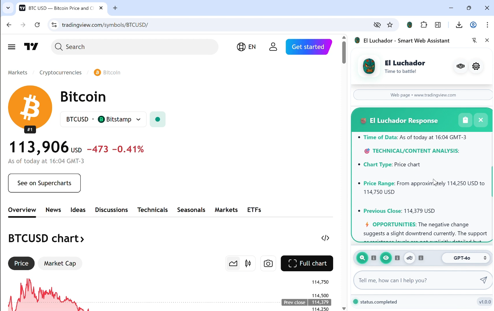 Mídia 3 de O lutador - Barra lateral AI com reconhecimento de página, privada, chave BYO, importa predefinições GPT
