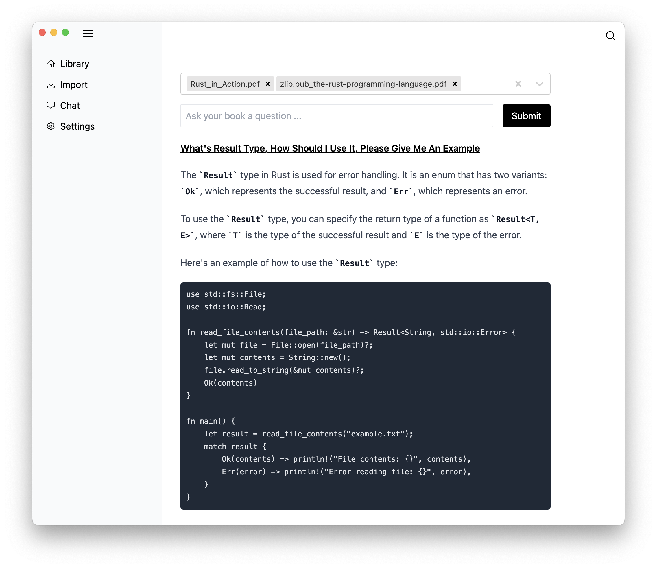 Média Talktoyourbooks - application Mac 1