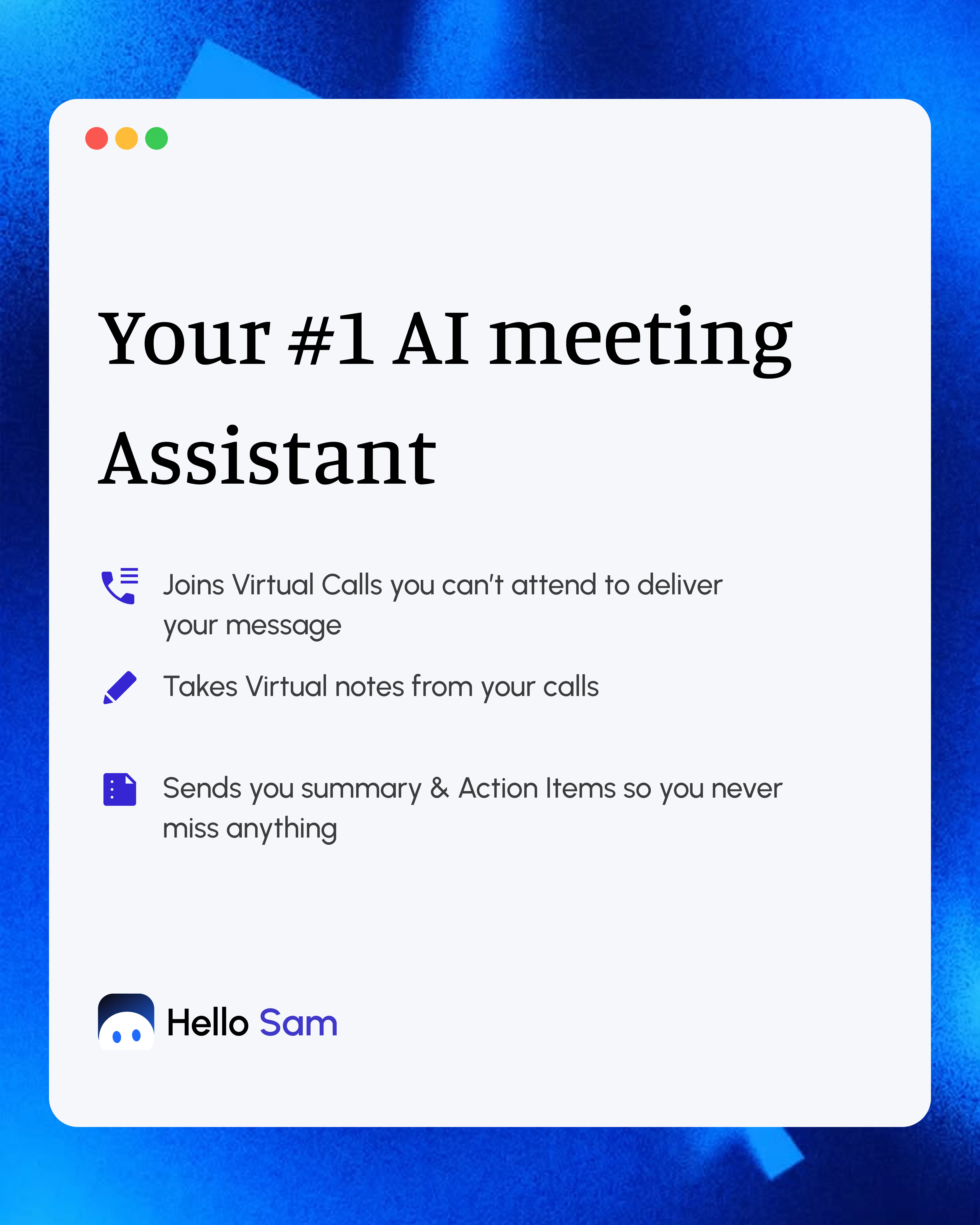 Hello Sam gallery image