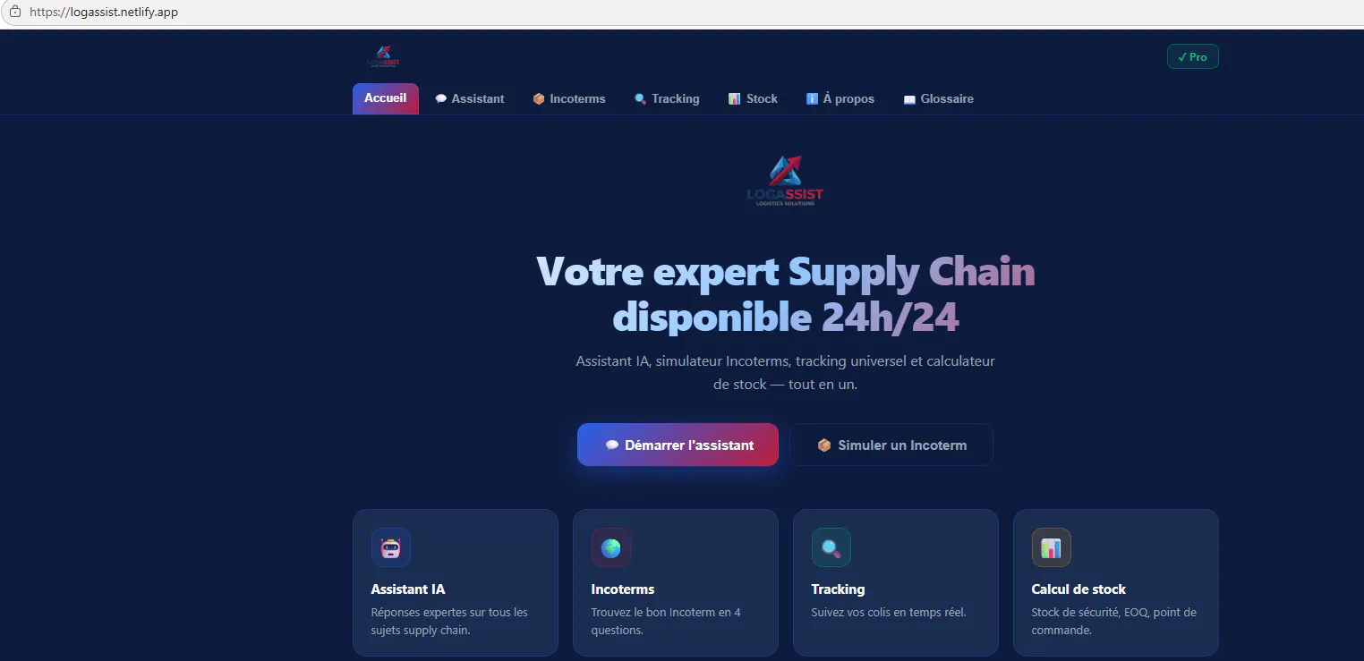Logassist - Assistant IA supply chain 截图