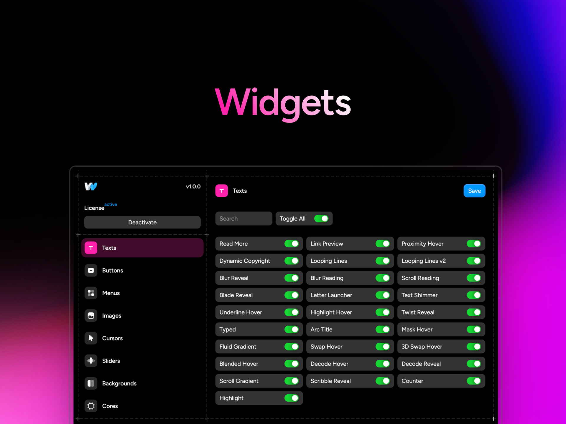 Widgets gallery image