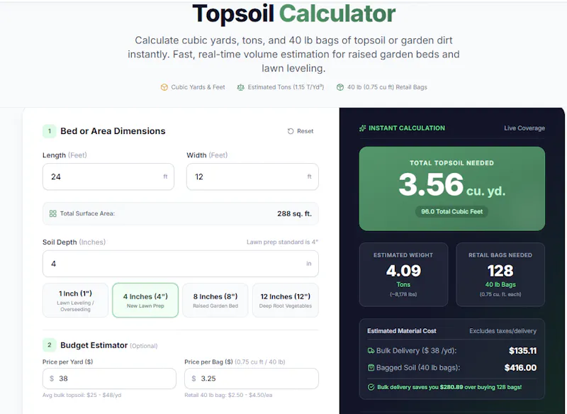 Mulch & Yard Materia Calculator  screenshot 4