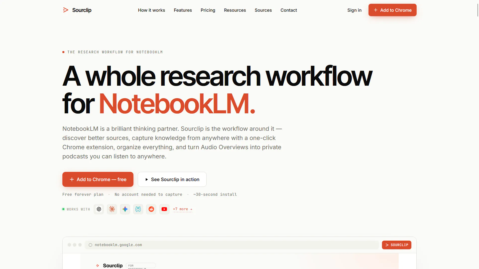startuptile Sourclip-Turn NotebookLM into a complete research workflow
