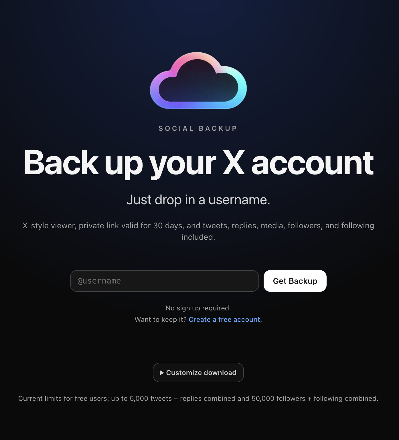 Social Backup gallery image