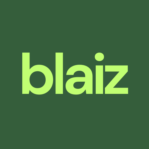 Blaiz - Product Hunt launch logo and brand identity