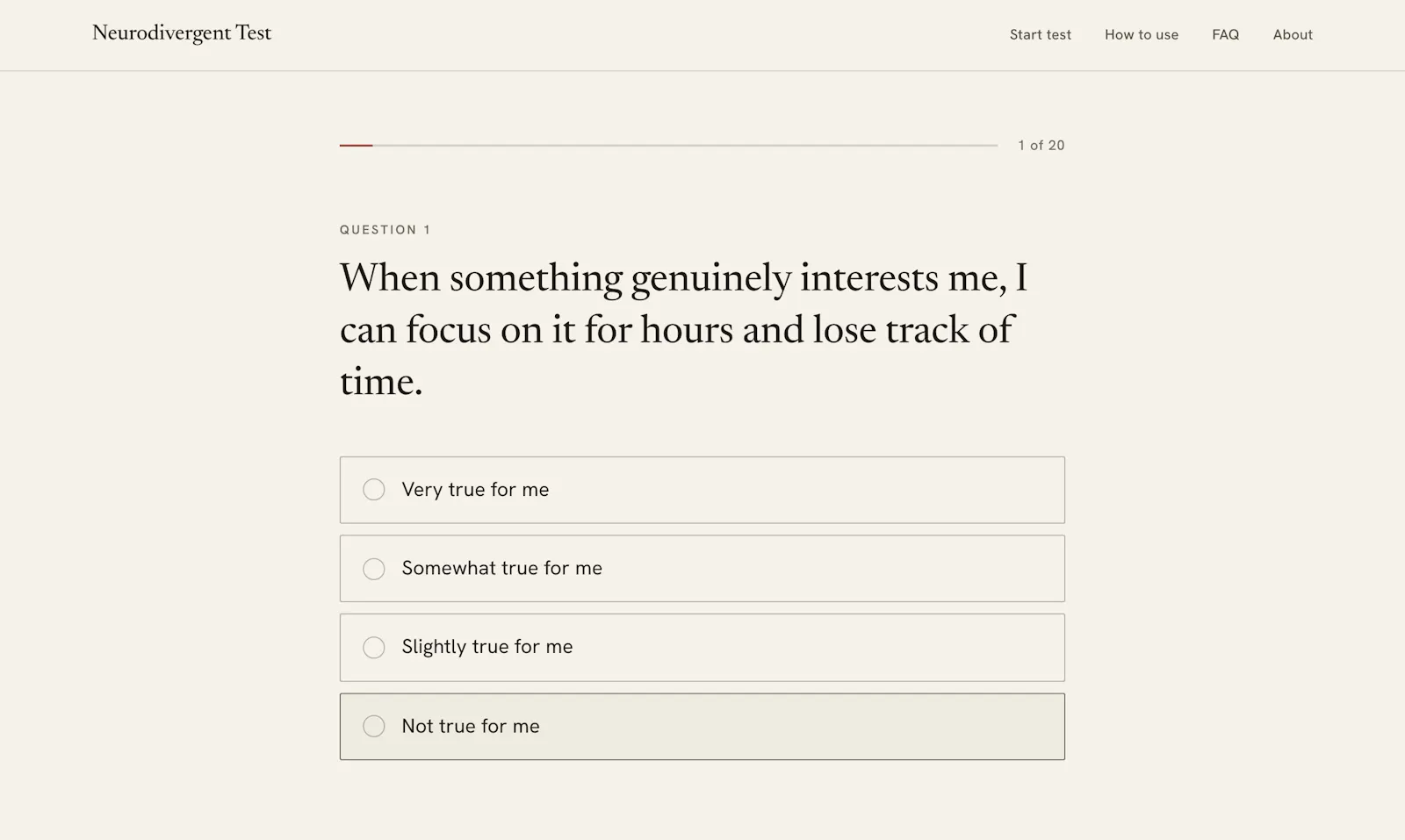 Neurodivergent Test screenshot 4