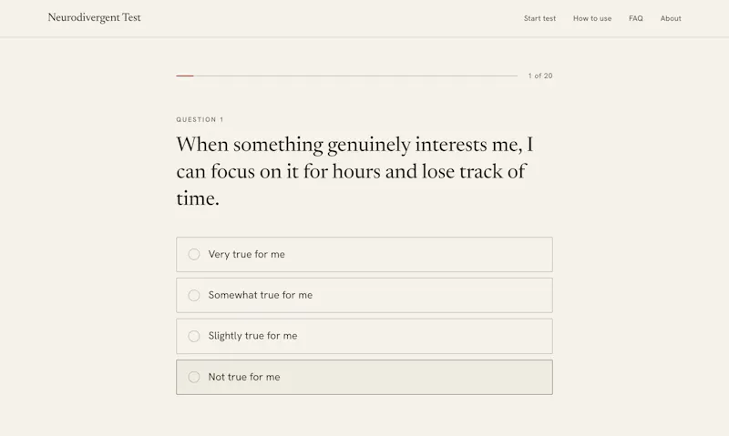 Neurodivergent Test screenshot 4